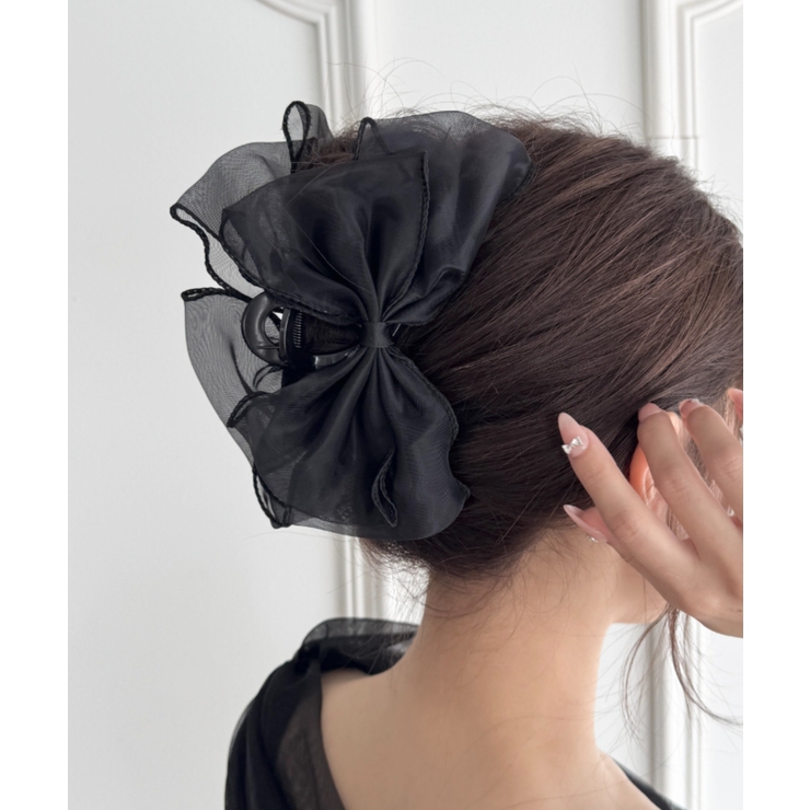 ブラック | リボンヘアクリップ | Outfitter lab