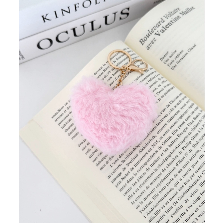 ピンク | ハートファーキーチャーム ハートキーホルダー | Outfitter lab