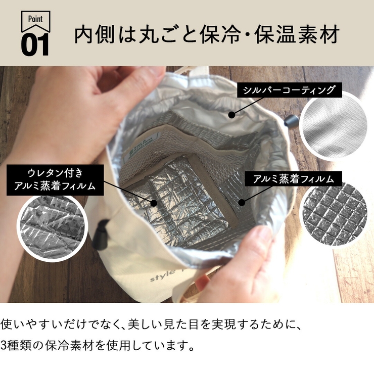 ランチバッグ 保冷 巾着袋 | At First | 詳細画像7 