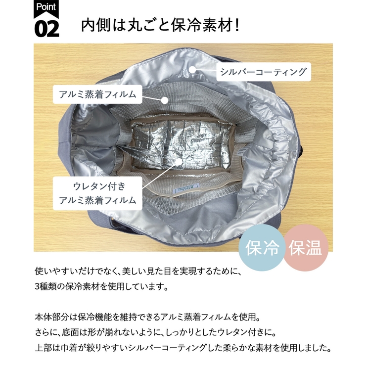 ランチバッグ 保冷 巾着袋 | At First | 詳細画像5 