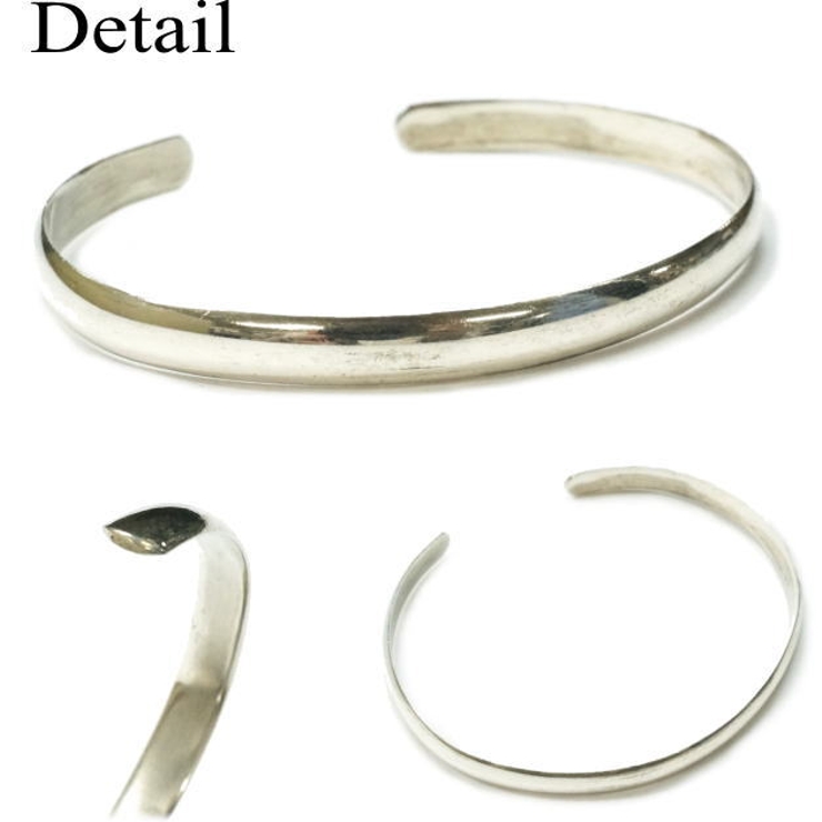 シルバー925製のシンプルな5 5mmプレーンタイプシルバーバングルブレスレット | laplateriashu  | 詳細画像2 