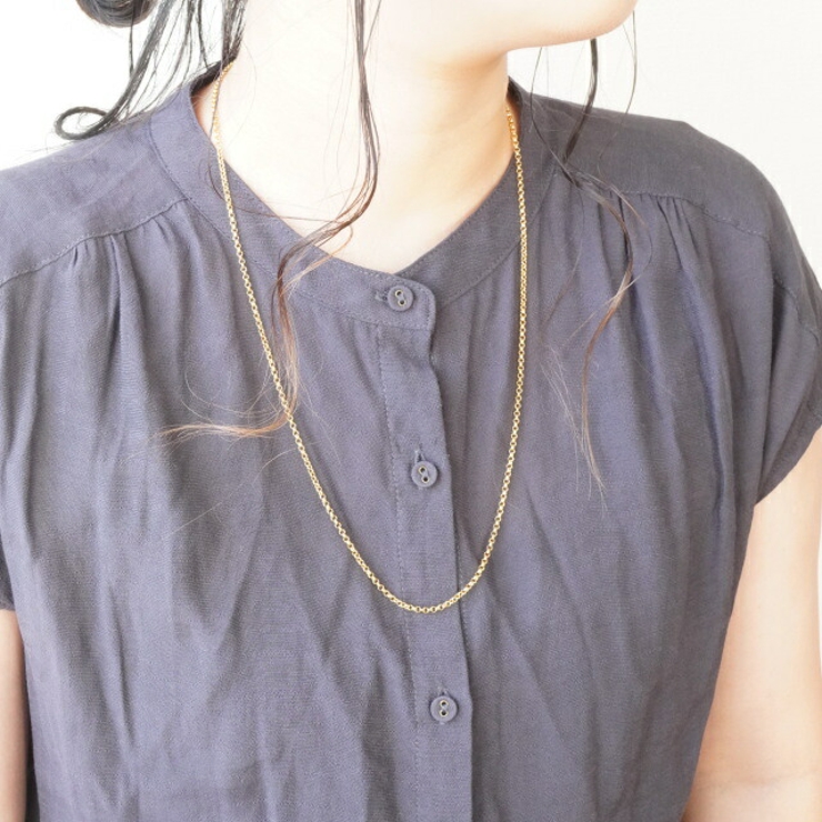 ネックレス シンプル 甲丸アズキチェーン | YUKATANゆかたん | 詳細画像2 