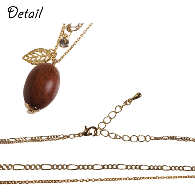 レディースネックレス チェーンネックレス どんぐり[品番：YUKA0007900