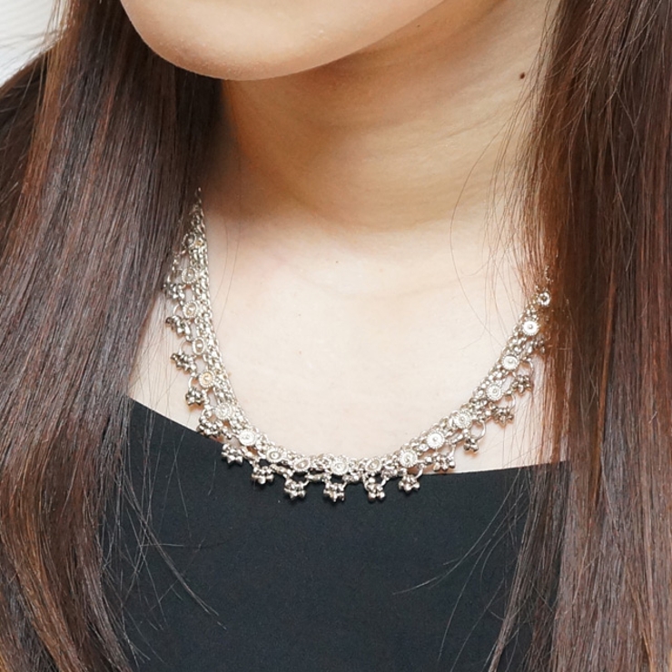 レディースネックレス インド製モチーフネックレス 鈴[品番