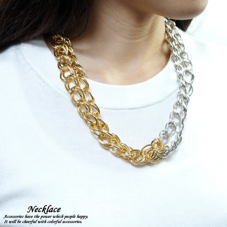 レディースネックレス アルミチェーンネックレス ダブル | YUKATANゆかたん | 詳細画像1 