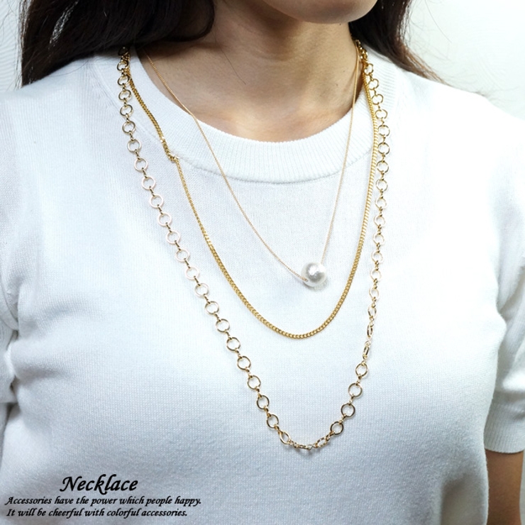 レディースネックレス チェーンネックレス 3連 | YUKATANゆかたん | 詳細画像1 