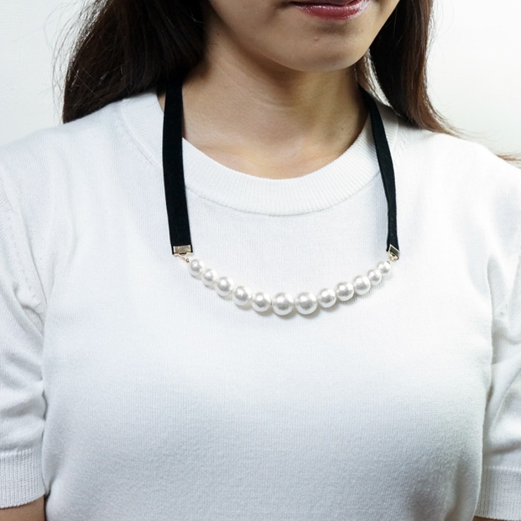 レディースネックレス ベロア調 コットンパール | YUKATANゆかたん | 詳細画像5 