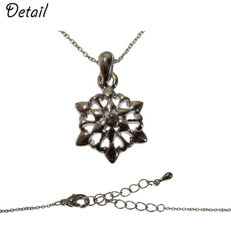 レディースネックレス チェーンネックレス 雪の結晶[品番