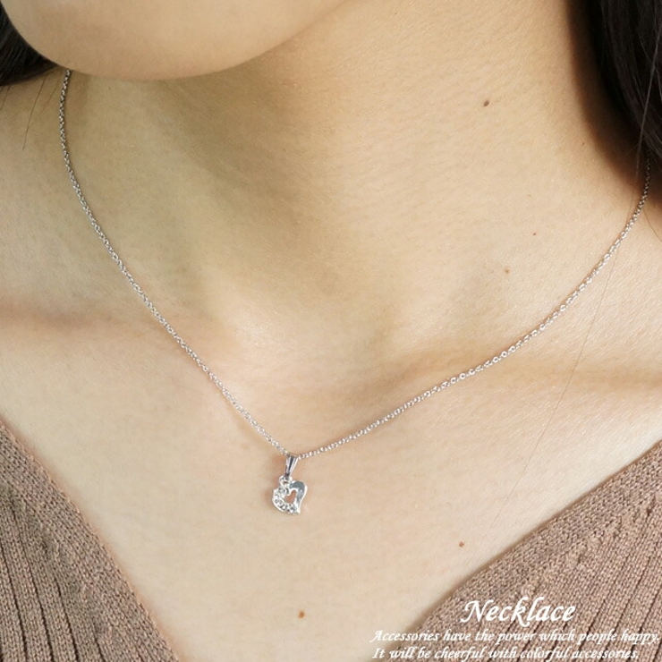 レディースネックレス チェーンネックレス オープンハート | YUKATANゆかたん | 詳細画像1 