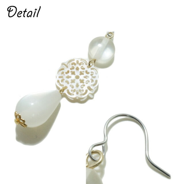 レディースピアス シェル フラワーピアス | YUKATANゆかたん | 詳細画像3 