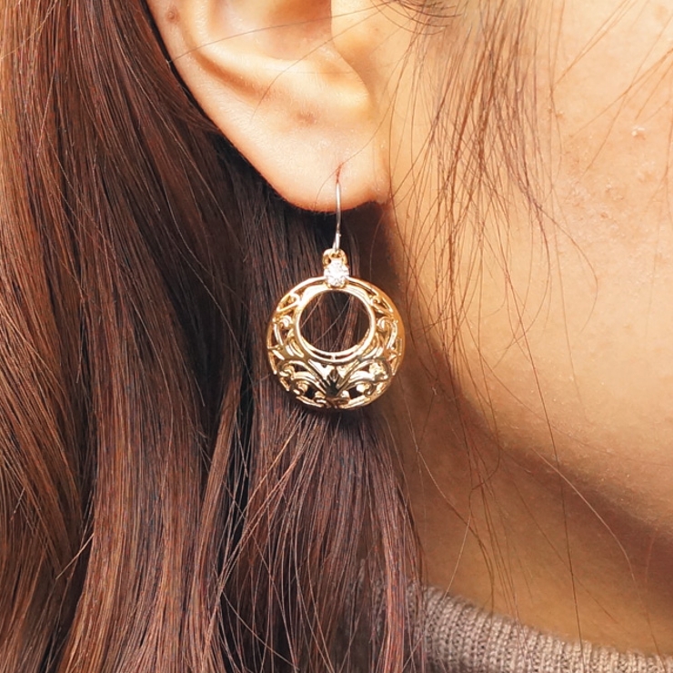 レディースピアス 透かし ラウンド | YUKATANゆかたん | 詳細画像4 