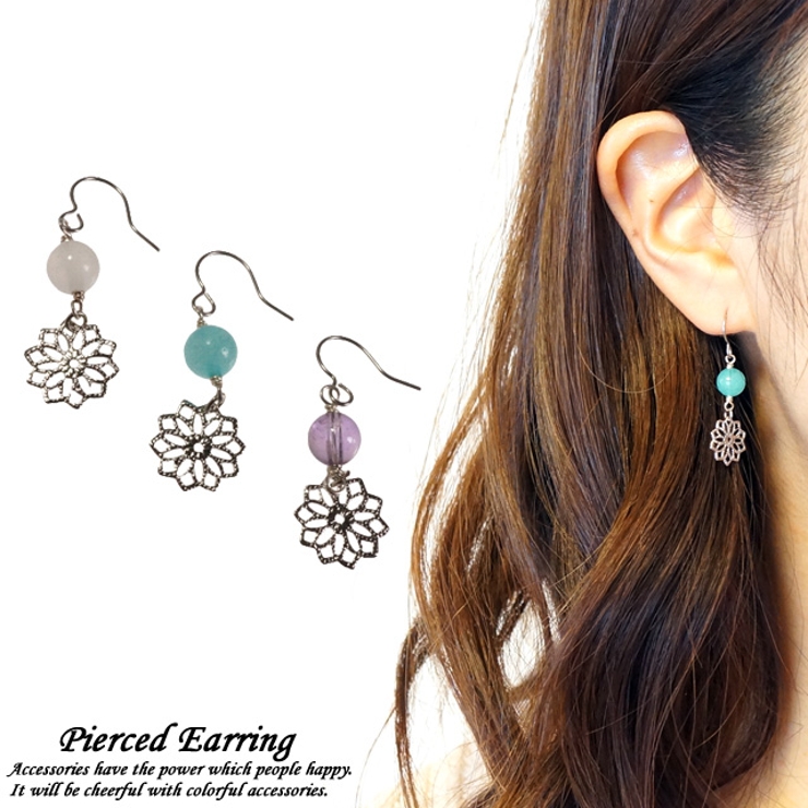 レディースピアス 花 ピアス フラワー トップ