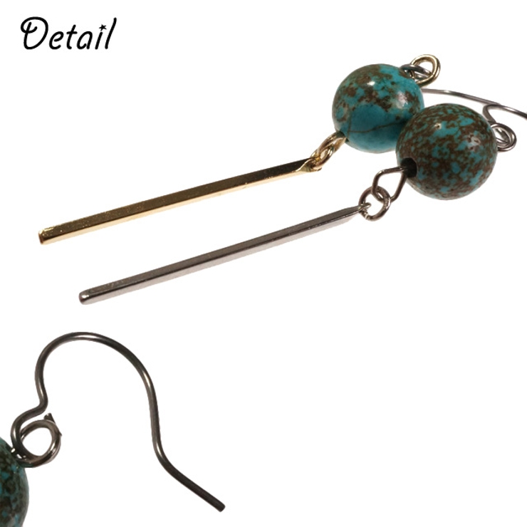 レディースピアス ターコイズ風 トルコ石風 | YUKATANゆかたん | 詳細画像3 