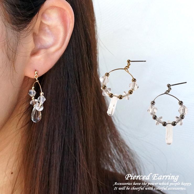 レディースピアス ドロップ 雫型 | YUKATANゆかたん | 詳細画像1 