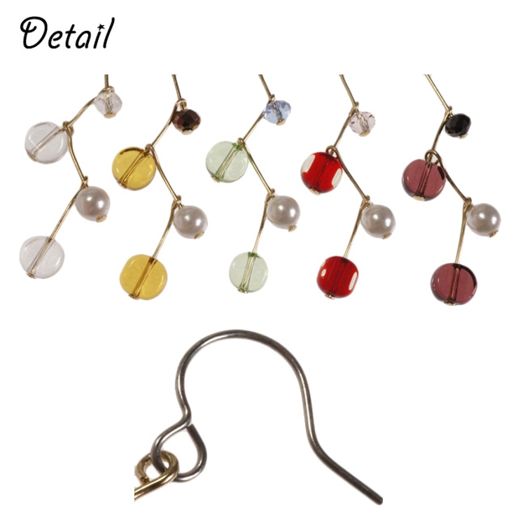 レディースピアス クリアビーズ プラスチックパール | YUKATANゆかたん | 詳細画像3 