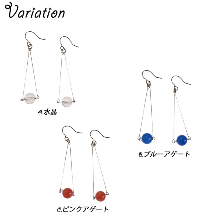 レディースピアス 天然石 水晶 | YUKATANゆかたん | 詳細画像2 