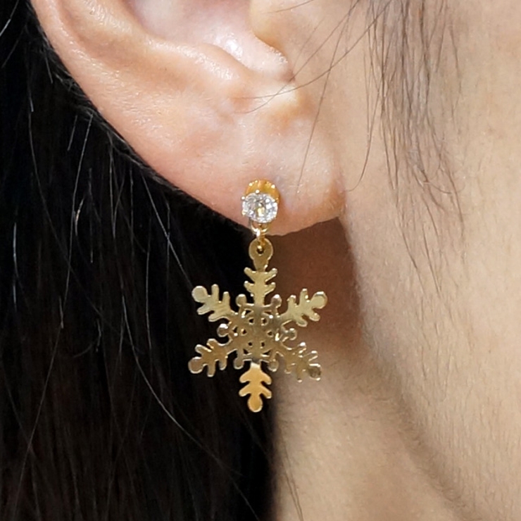 レディースピアス 雪の結晶 スノーフレーク | YUKATANゆかたん | 詳細画像4 