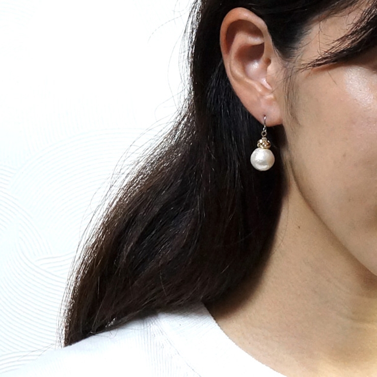 レディースピアス コットンパール ビーズ | YUKATANゆかたん | 詳細画像5 