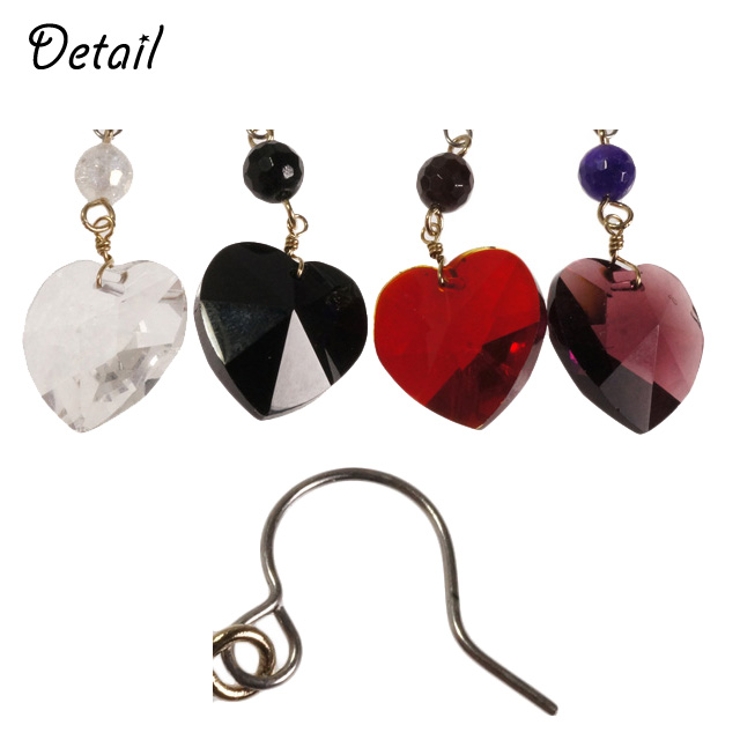 レディースピアス ハート クリスタル | YUKATANゆかたん | 詳細画像3 