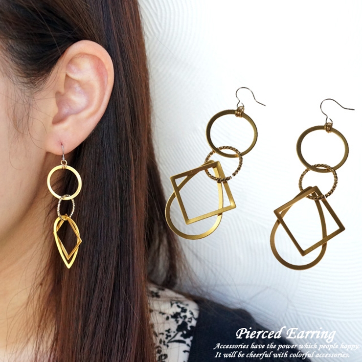 レディースピアス ジオメトリック まる | YUKATANゆかたん | 詳細画像1 