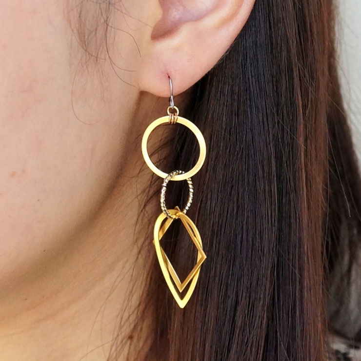 レディースピアス ジオメトリック まる | YUKATANゆかたん | 詳細画像4 