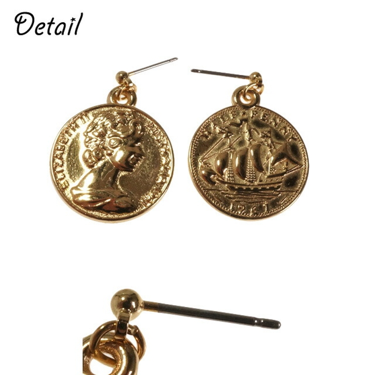 レディースピアス コイン メダル | YUKATANゆかたん | 詳細画像3 