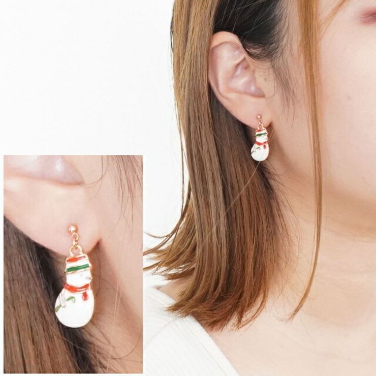 ピアス クリスマスツリー 雪だるま | YUKATANゆかたん | 詳細画像7 