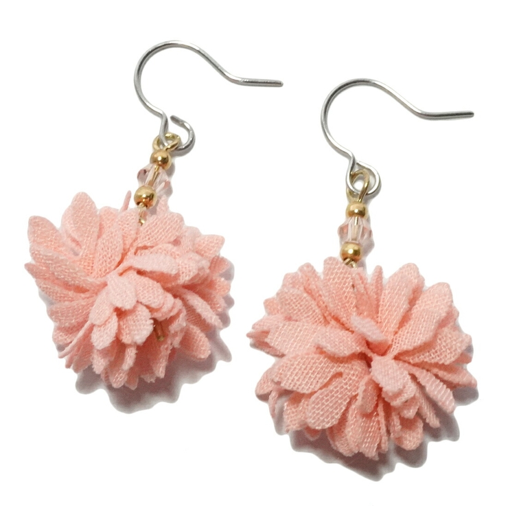 ピアス 花 フラワー ボンボン フックピアス サージカルステンレス | YUKATANゆかたん | 詳細画像10 