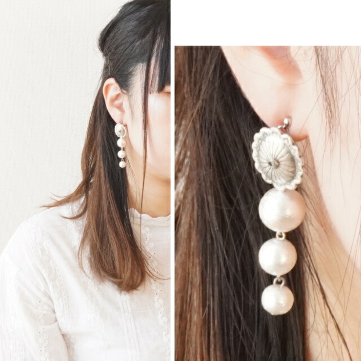 ピアス コットンパール コンチョ | YUKATANゆかたん | 詳細画像6 