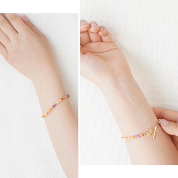 BTS JIN着用 ●PEARLSONATE● POLKA POKA BRACELET 全14色 人気 チョーカー 2連 カラフル ビーズ チェーン ショートネックレス