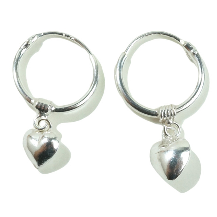 シルバーピアスハートフープ小フープピアスシルバー925silver925シルバーアクセサリー