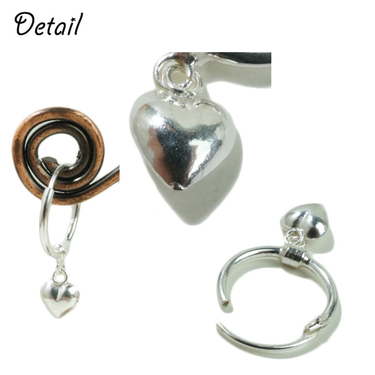 シルバーピアスハートフープ小フープピアスシルバー925silver925シルバーアクセサリー