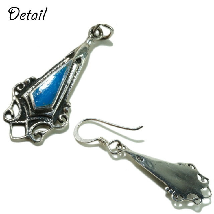 シルバーピアス トルコ石風 ターコイズ風[品番：YUKA0006510