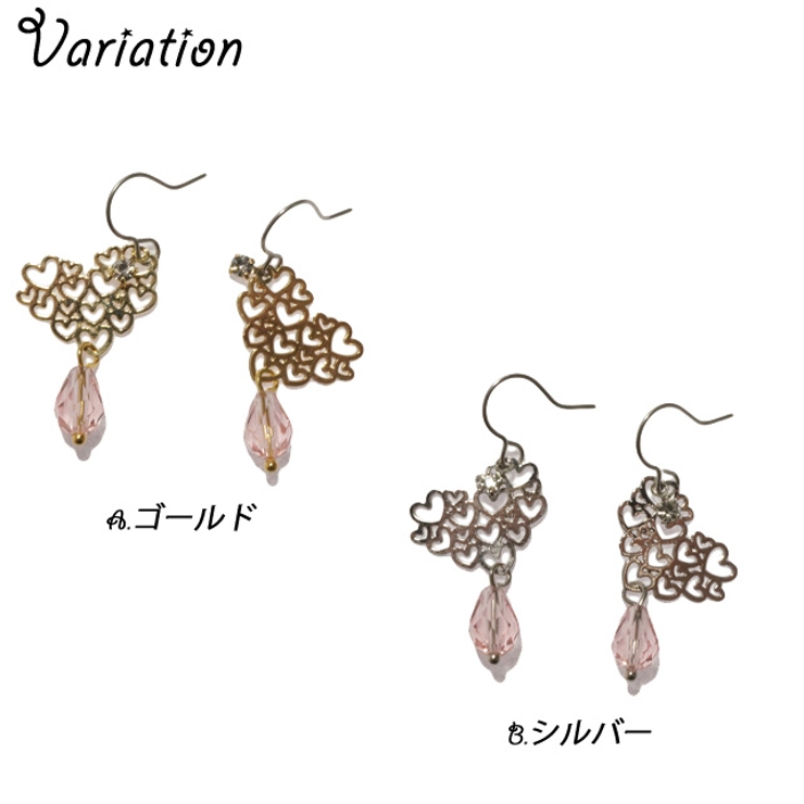 レディースピアス ハート オープンハート | YUKATANゆかたん | 詳細画像2 