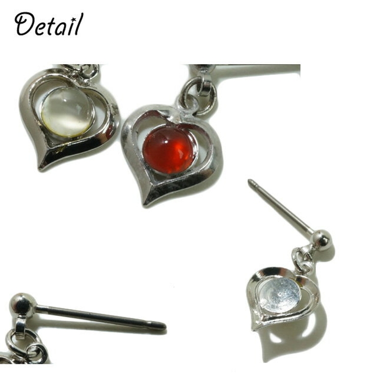 レディースピアス ハート 天然石 | YUKATANゆかたん | 詳細画像3 