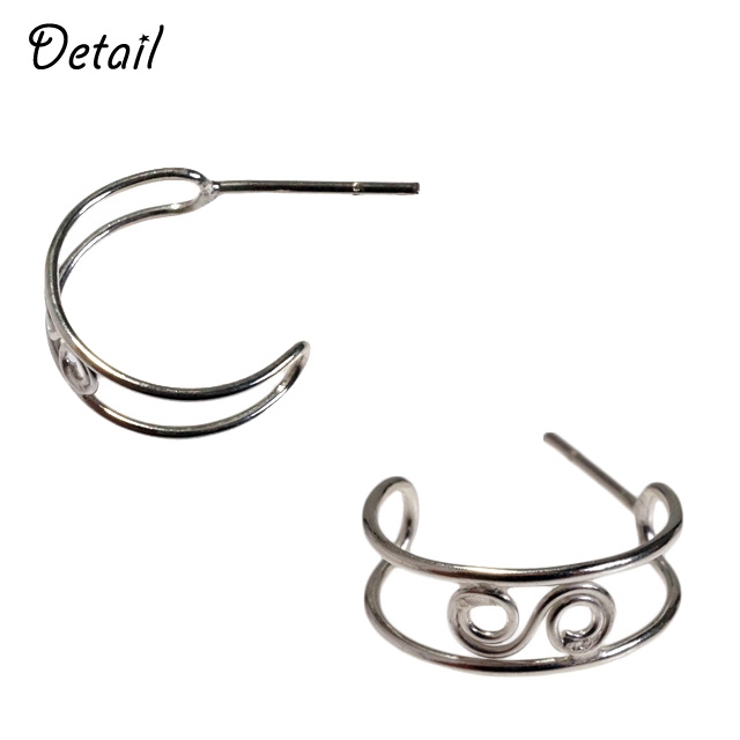 レディースピアス G型スタッドピアス ぐるぐる | YUKATANゆかたん | 詳細画像3 