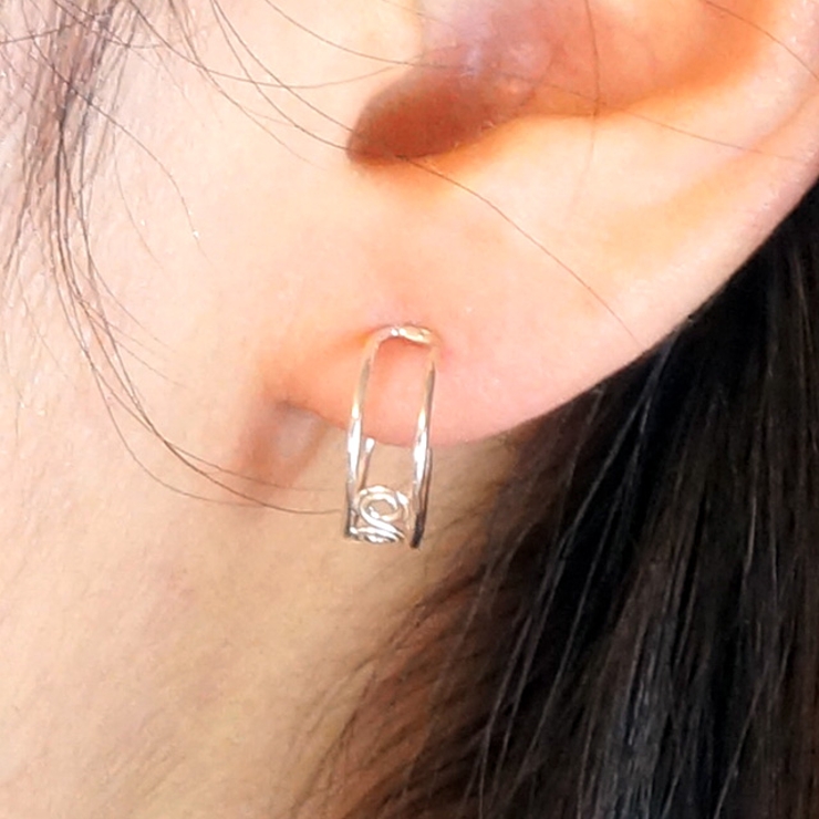 レディースピアス G型スタッドピアス ぐるぐる | YUKATANゆかたん | 詳細画像4 