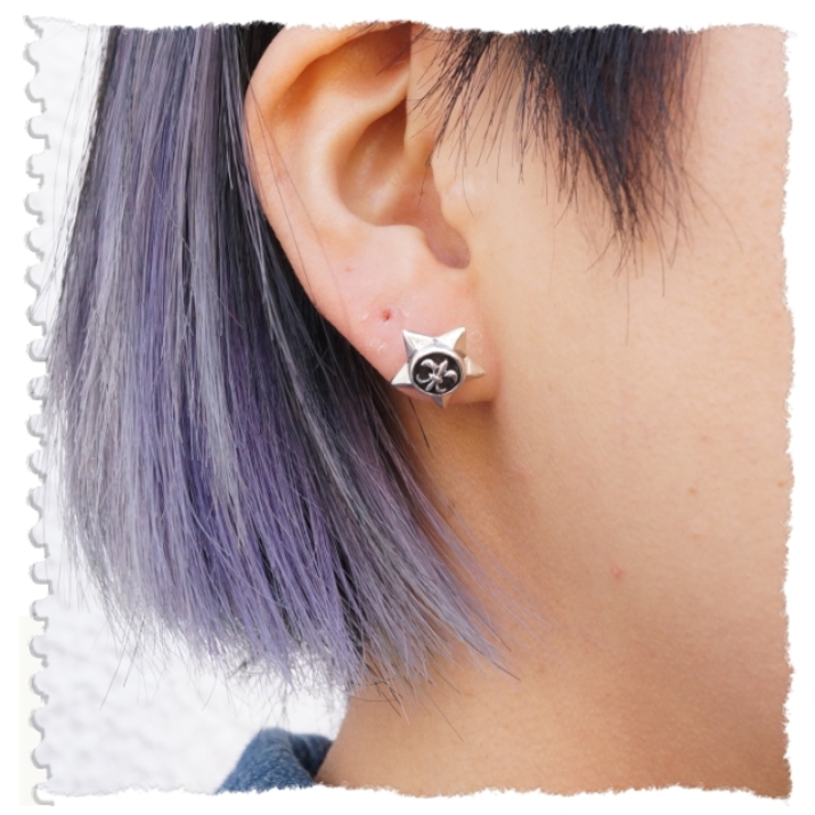 シルバーピアス スタッドピアス 模様 | YUKATANゆかたん | 詳細画像3 