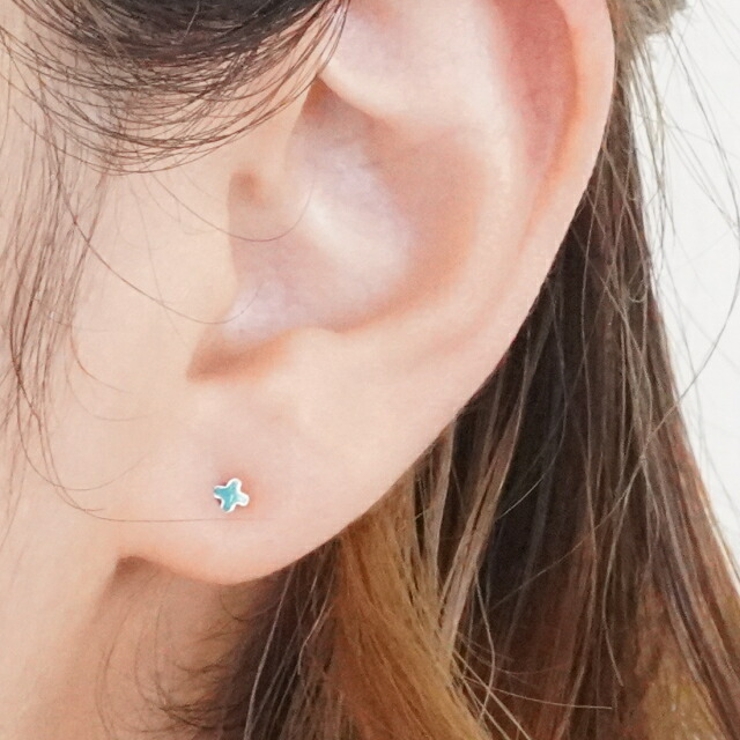 シルバーピアス ターコイズ トルコ | YUKATANゆかたん | 詳細画像6 