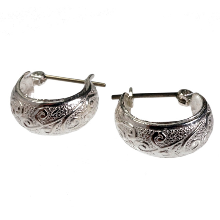 シルバーピアス ワンタッチ クロッシング | YUKATANゆかたん | 詳細画像2 