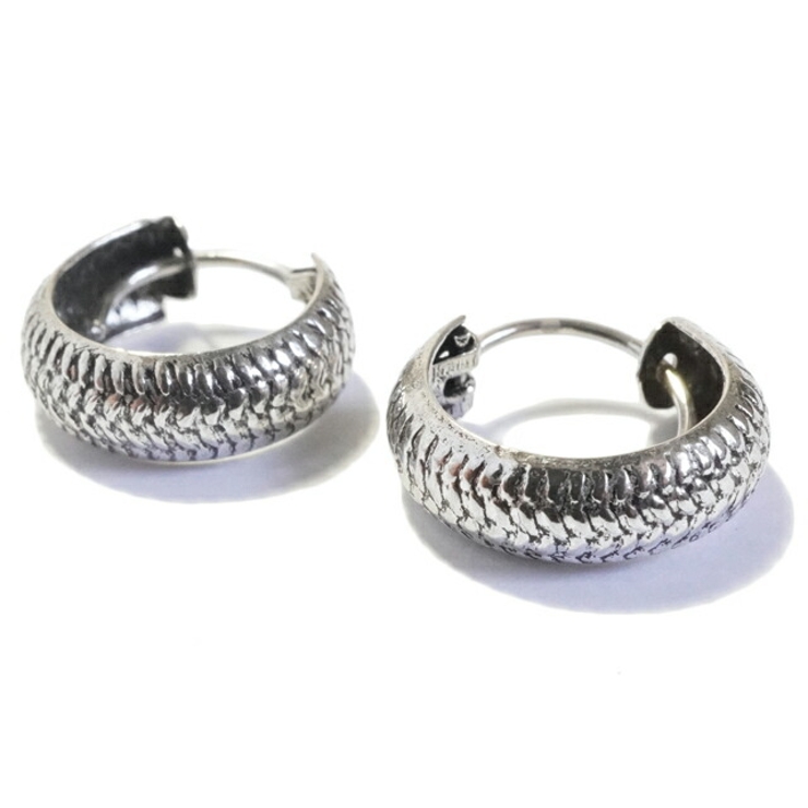 シルバーピアス フープピアス ヘビ | YUKATANゆかたん | 詳細画像3 