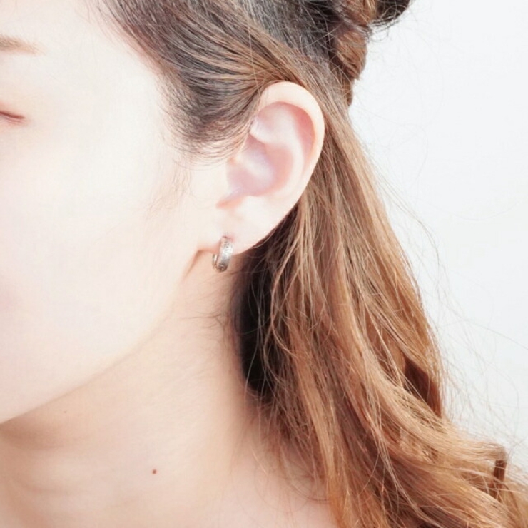 シルバーピアス フープピアス バラ | YUKATANゆかたん | 詳細画像6 