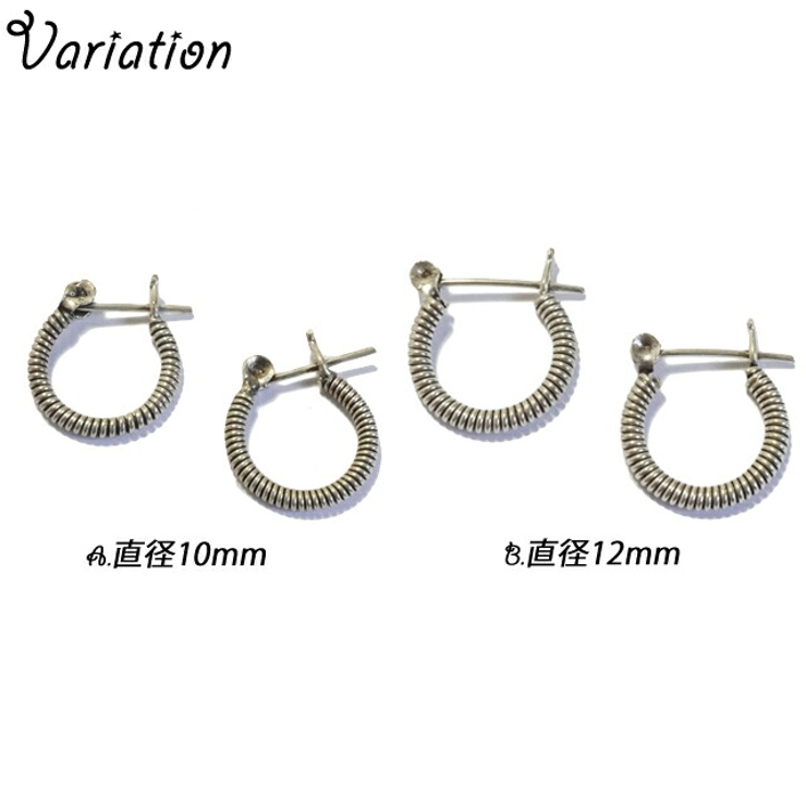 シルバーピアス フープピアス ばね | YUKATANゆかたん | 詳細画像3 