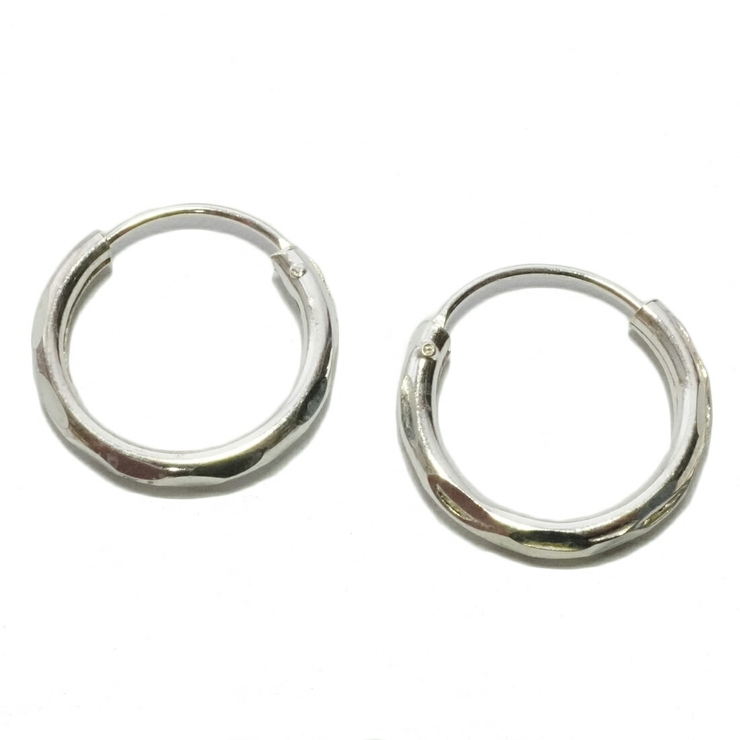 【たたあた】4x26 mm 両耳 ハンドメイド 925 フープピアス シルバーピアス シルバー925 フープピアス[品番：YUKA0008590