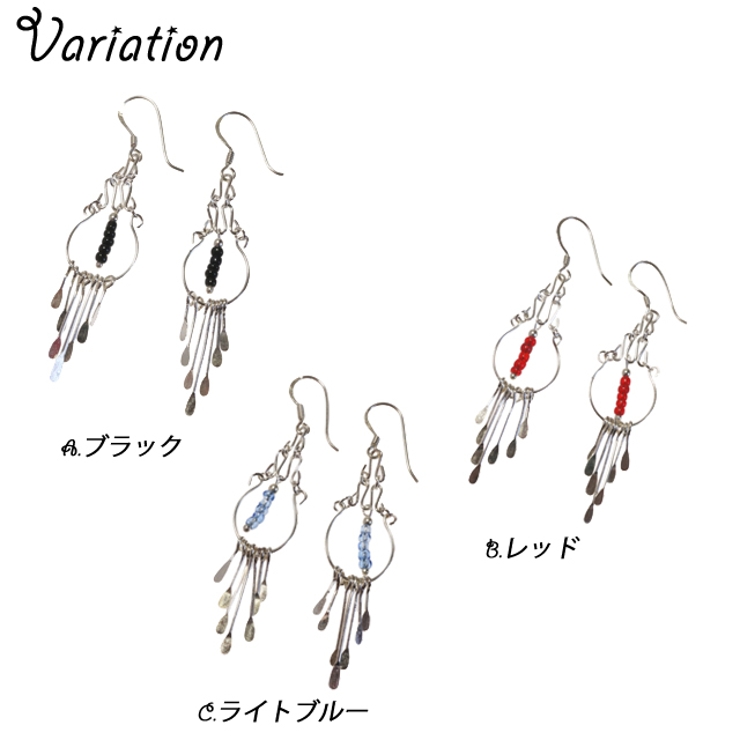 シルバーピアス フリンジ 5連 | YUKATANゆかたん | 詳細画像2 