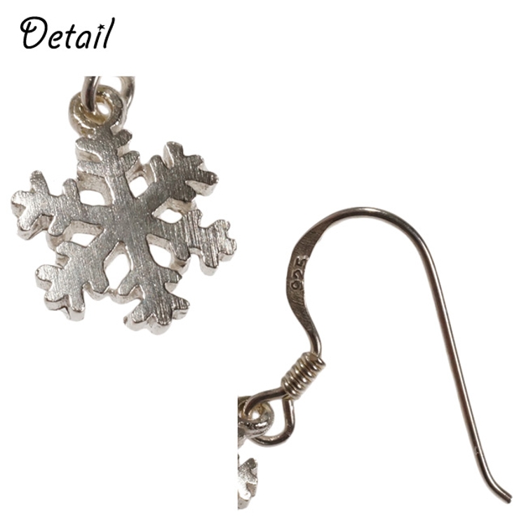 シルバーピアス フックピアス 雪の結晶 | YUKATANゆかたん | 詳細画像3 
