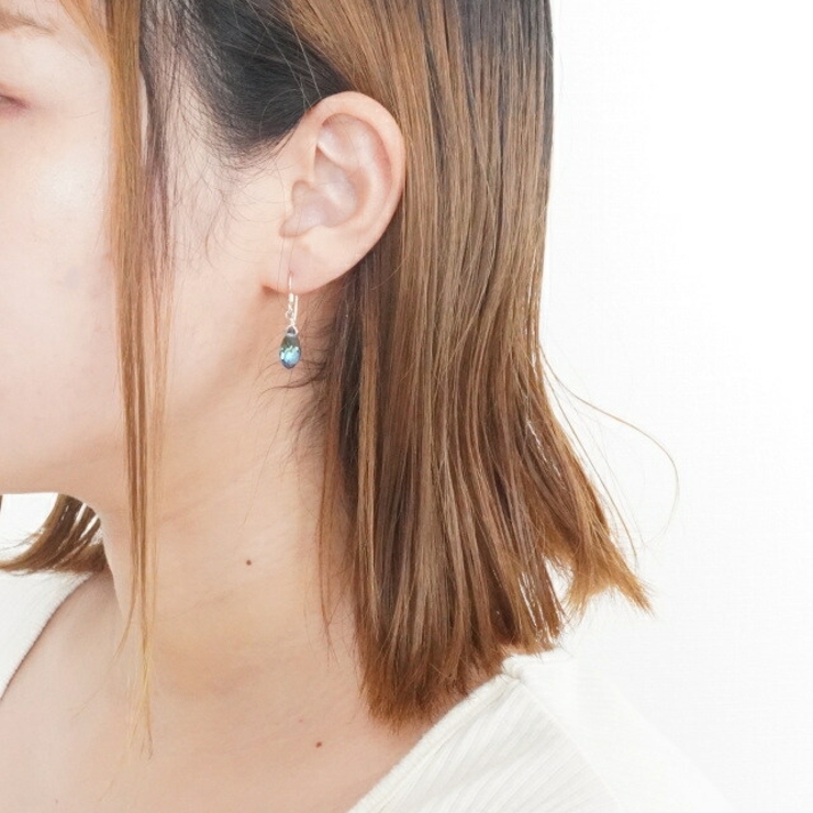 【お試し価格！】 シルバーピアス ドロップ オーロラ[品番：YUKA0008461]｜YUKATAN ピアス