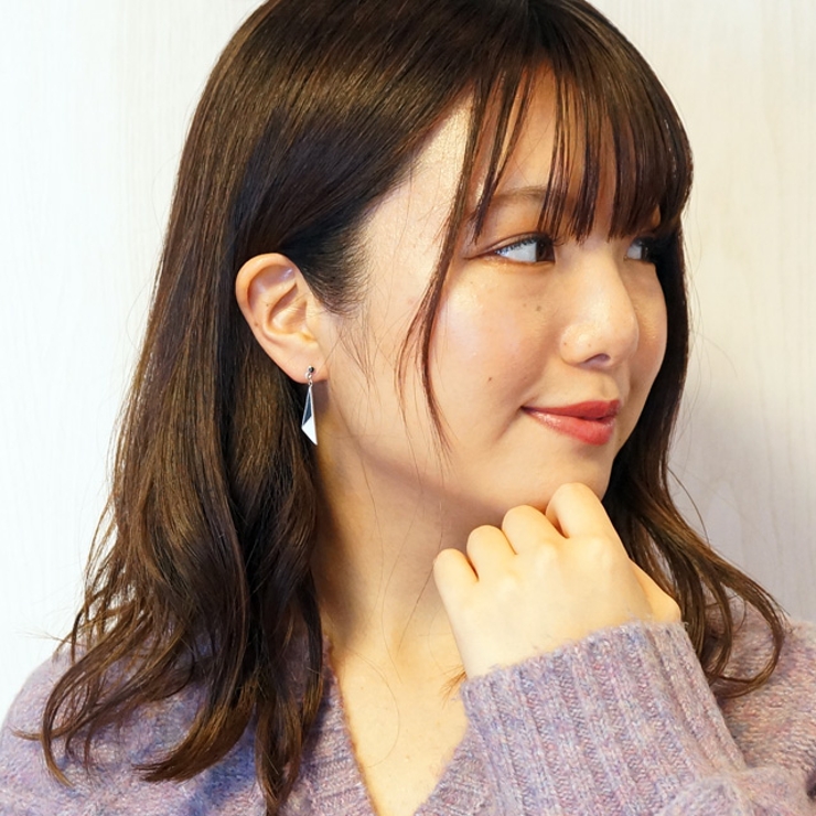 シルバーピアス 三角 トライアングル[品番：YUKA0007550