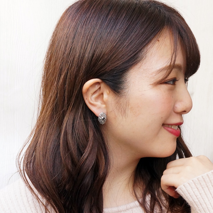 シルバーピアス 天然石 ブラックアゲート | YUKATANゆかたん | 詳細画像5 