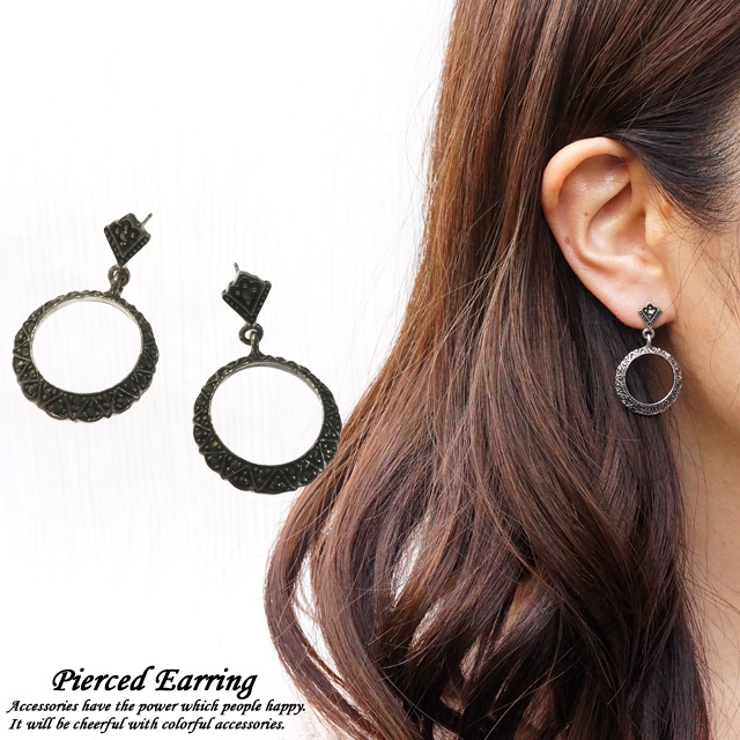 シルバーピアス 天然石 マーカサイト | YUKATANゆかたん | 詳細画像1 